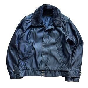 Vintage Skinner Uniform Butwin Outerwear Satin Quilted Jacket Sz 42 Police Blue